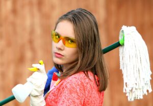 Deep cleaning professional in Olympia WA ready for residential and commercial sanitation services